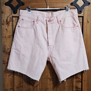 Levi's 501 '93 Pink Cut Off Cotton Denim Shorts W33 L7